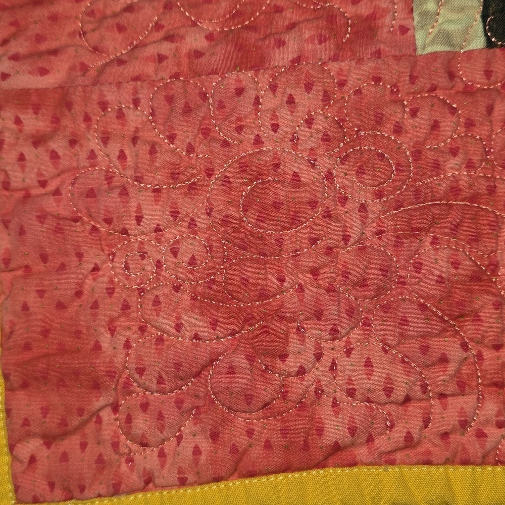 Handmade Cats At The Beach Quilt Blanket 54 X 60 Decorative Quilting Cat Lover​​ - Picture 7 of 10